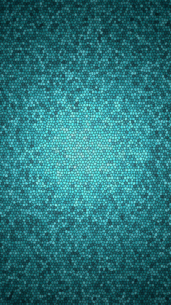 Dark Teal Mosaic Wallpaper: Intricate Geometric Design for iPhone