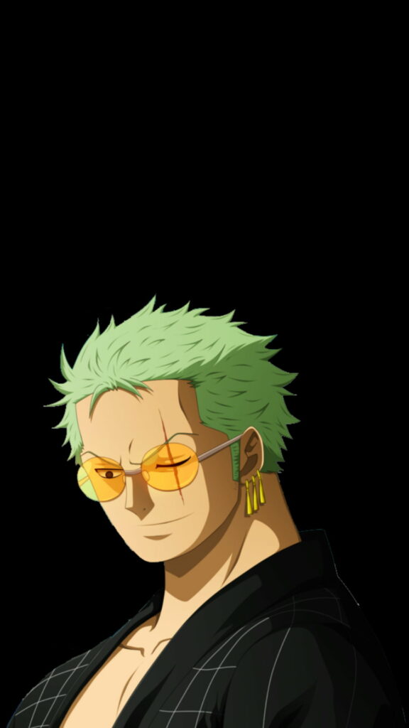Legendary Swordsman Unleashed - Captivating Anime Wallpaper of Roronoa Zoro in HD