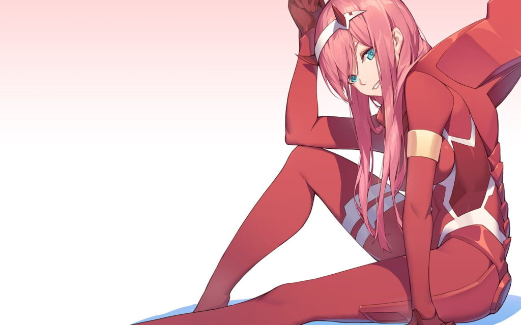 Pink Haired Beauty: Stunning Darling in the Franxx Anime Character HD Wallpaper