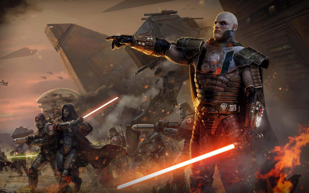 Darth Malgus: Epic Sith Lord Wallpaper - Dark Side Chaos Background