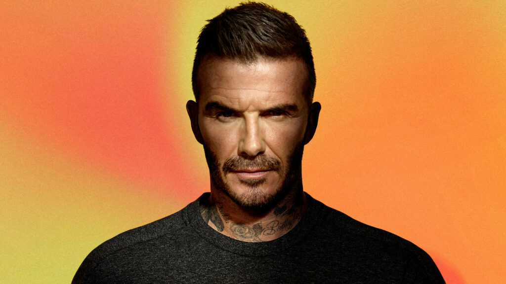 David Beckham Wallpaper: Vibrant Gradient Background for 2018 World Cup