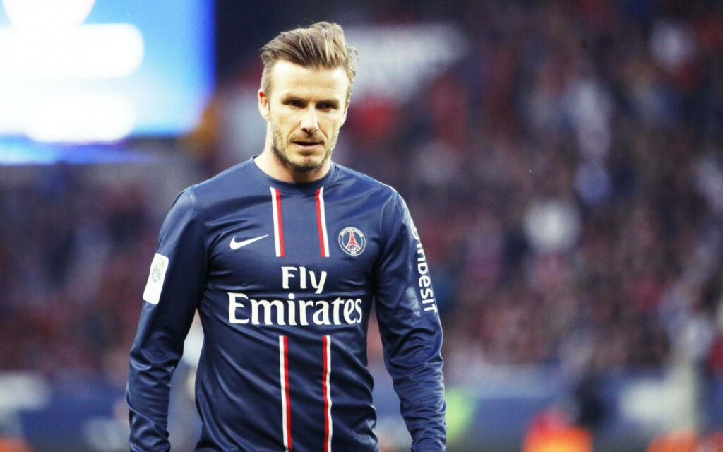 David Beckham's PSG Debut: Iconic Match Wallpaper Background