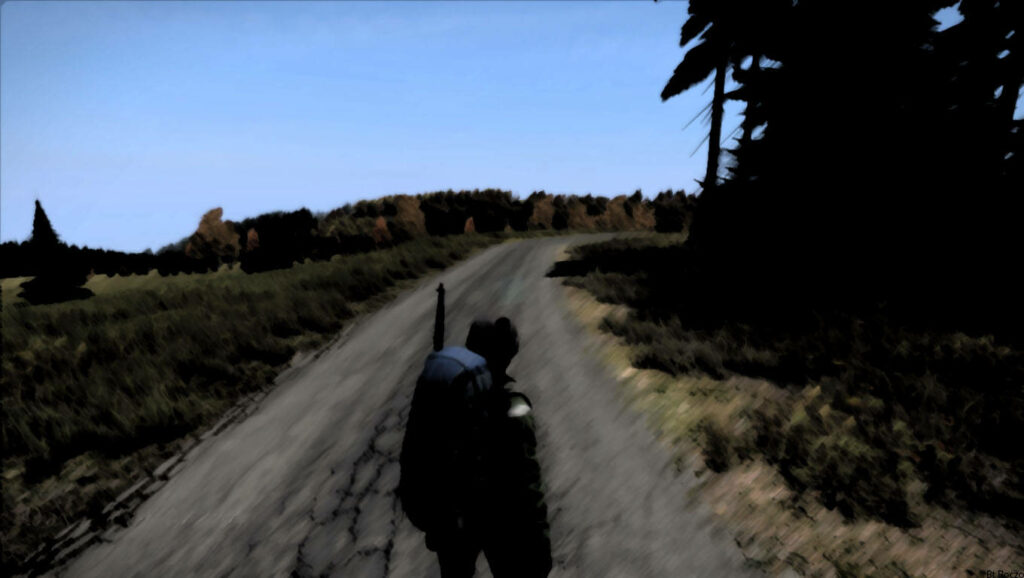Survivor's Solitary Stroll: Exploring Desolate Countryside in DayZ Wallpaper