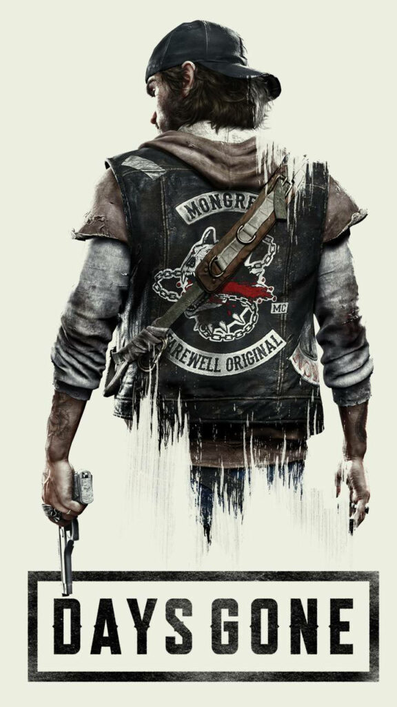 Days Gone wallpaper featuring Deacon St John gripping pistol in gritty post-apocalyptic scene