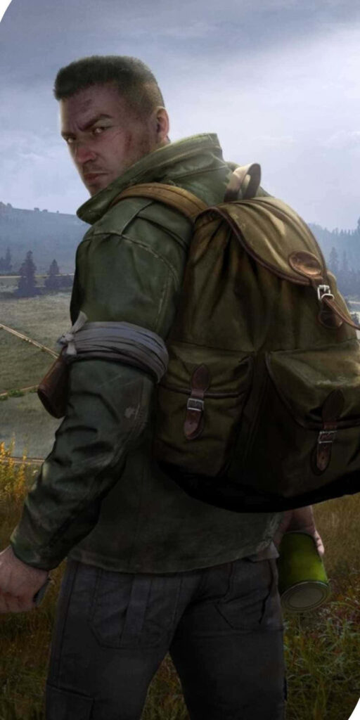 Survivalist Unleashed: A Gritty Epoch Mod Scene as a Gritty Character Braves the Element Wallpaper