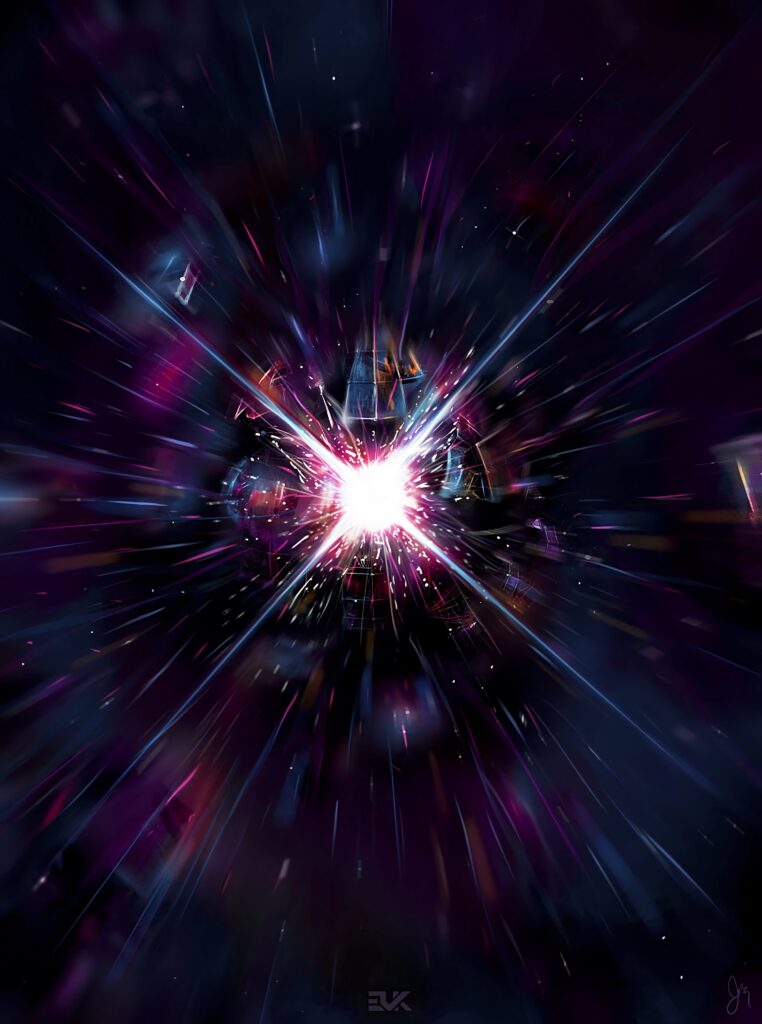 Vibrant Cosmic Light Explosion Dynamic Wallpaper for Your Screen