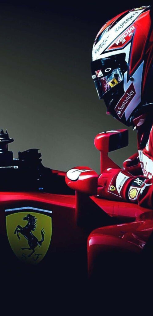 Unleashing Speed: Ferrari SF15-T dominates the 2018 Formula One season amidst a picturesque background Wallpaper