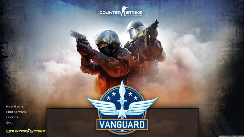 Vanguard Warriors Unleashed: The Epic CS:GO Battle of Legends Wallpaper