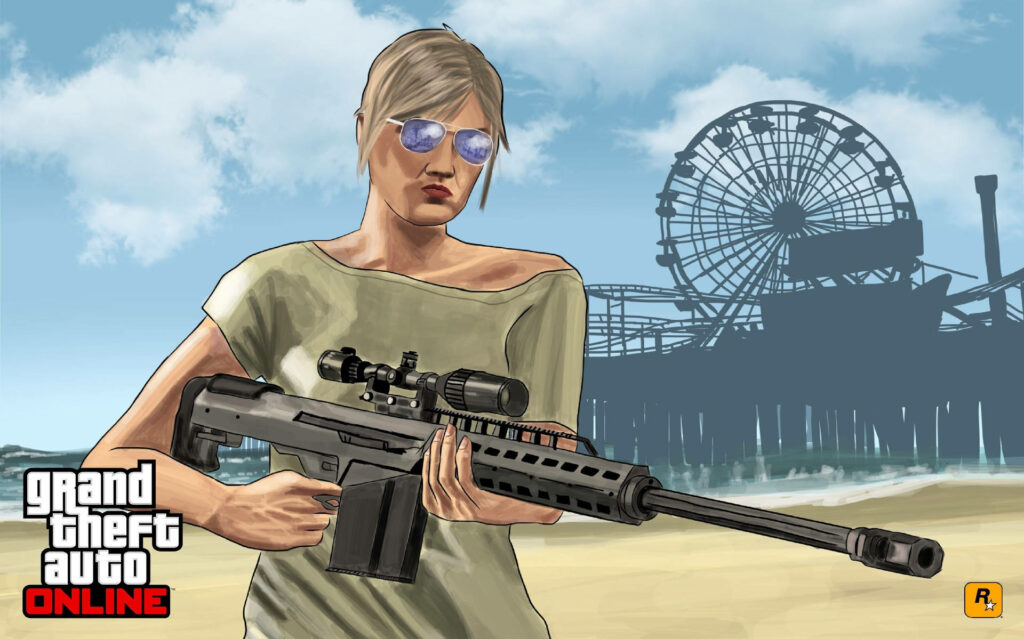 Fufu's Deadly Adventure in GTA 5: A Rifle-Toting Masterpiece Wallpaper