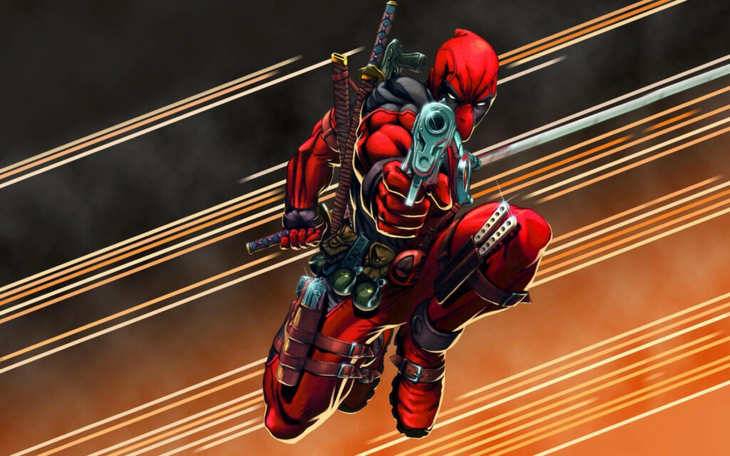 Deadpool's Deadly Demeanor: 4k Background Snapshot of the Merc with the Mouth in Action! Wallpaper