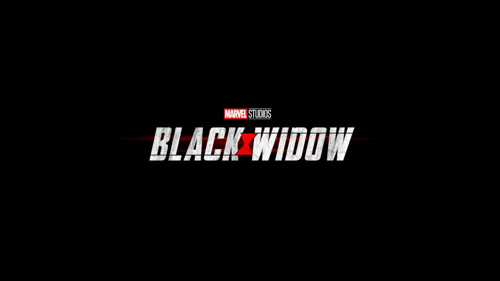 Deadly Branding: The Striking Black Widow Film Logo Wallpaper
