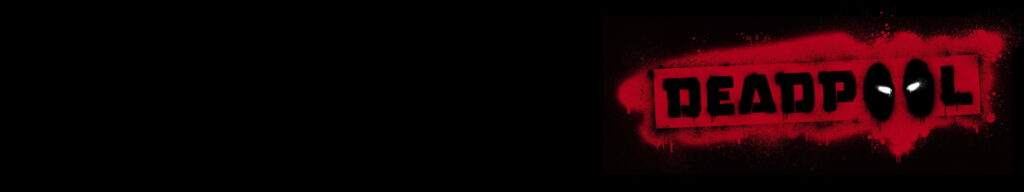 Deadpool's Fiery Emblem Enthralling in the Dark Triple Monitor Wallpaper
