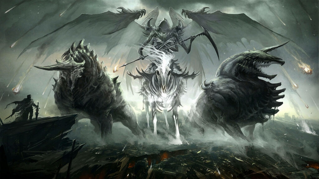 Visions of Darkness: The Majestic Death Lord and his Sinister Realm Wallpaper