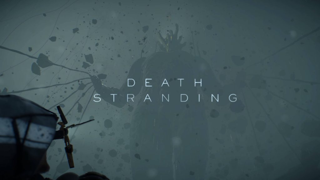 Death Stranding wallpaper with colossal shadowy BT rain floating debris Odradek scanner close-up