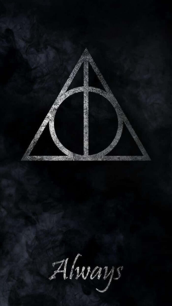 Deathly Hallows Wallpaper: Iconic Symbol with 'Always' Inscription