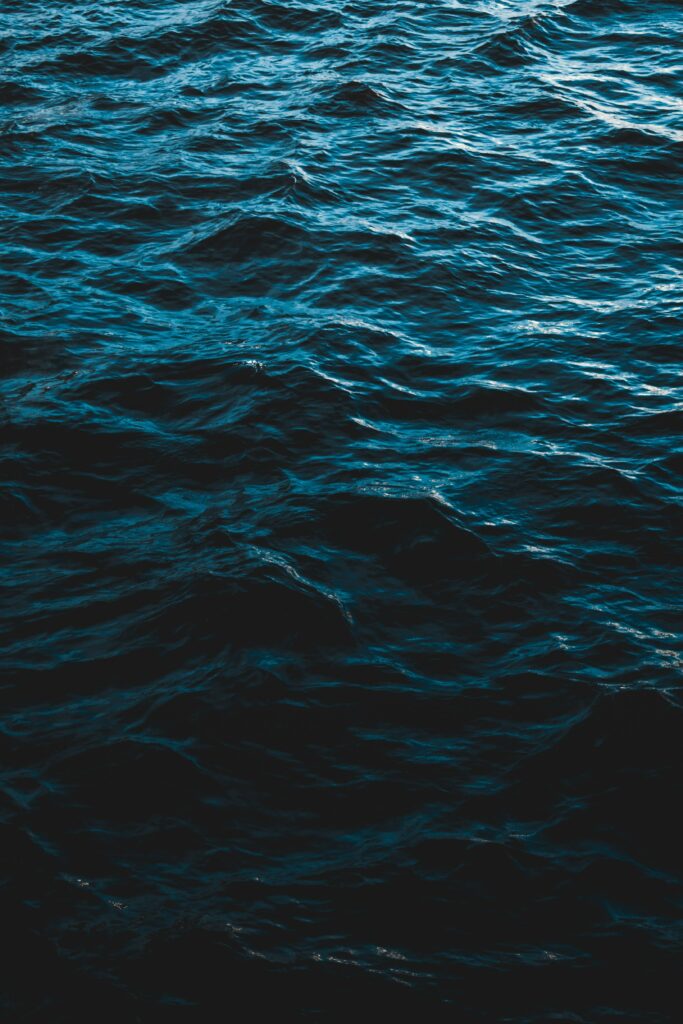 Deep blue sea wallpaper with detailed ripples waves natural light ocean surface texture