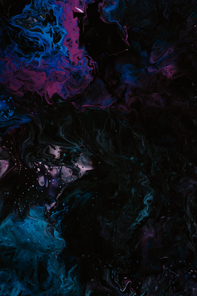 Dark Textured Abstract Wallpaper: Deep Blue, Purple & Black Design