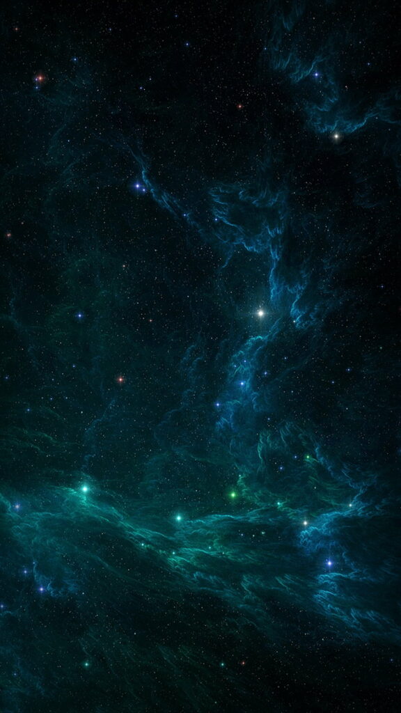 Galactic Depths: An HD Phone Wallpaper Background Illuminated by Space's Enigmatic Light