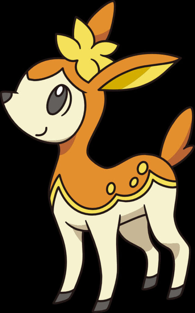 Vibrant Deerling Autumn Wallpaper: Fall-Inspired Pokémon Background