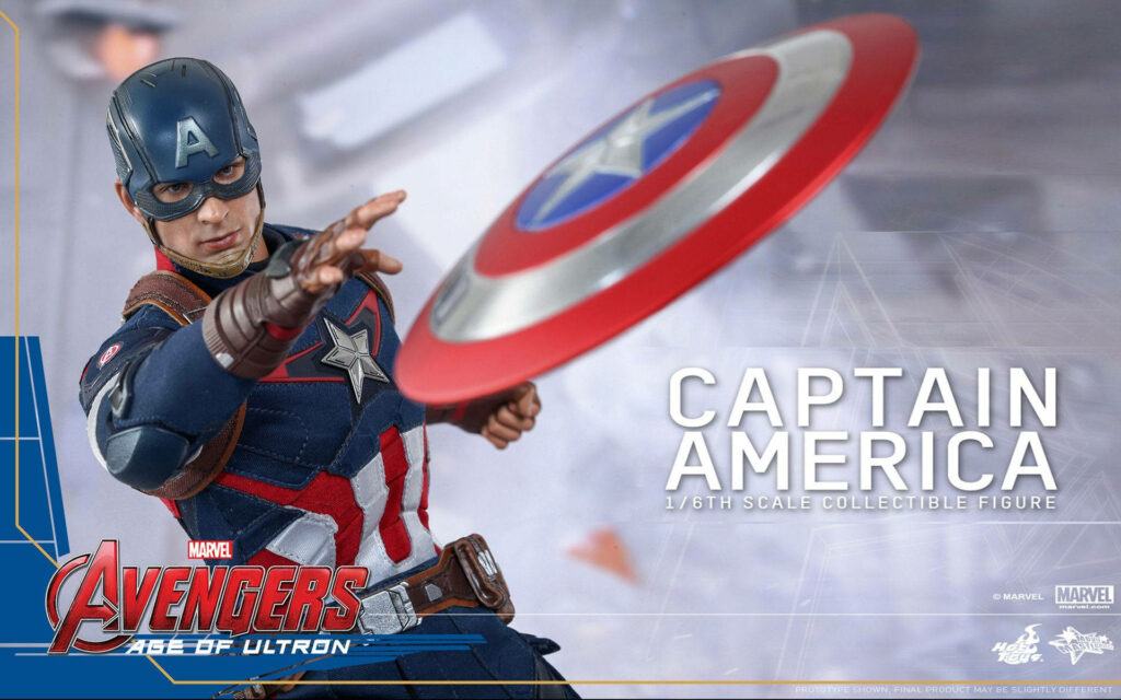 Guardian of Liberty: Captain America Defends with Iconic Shield Wallpaper