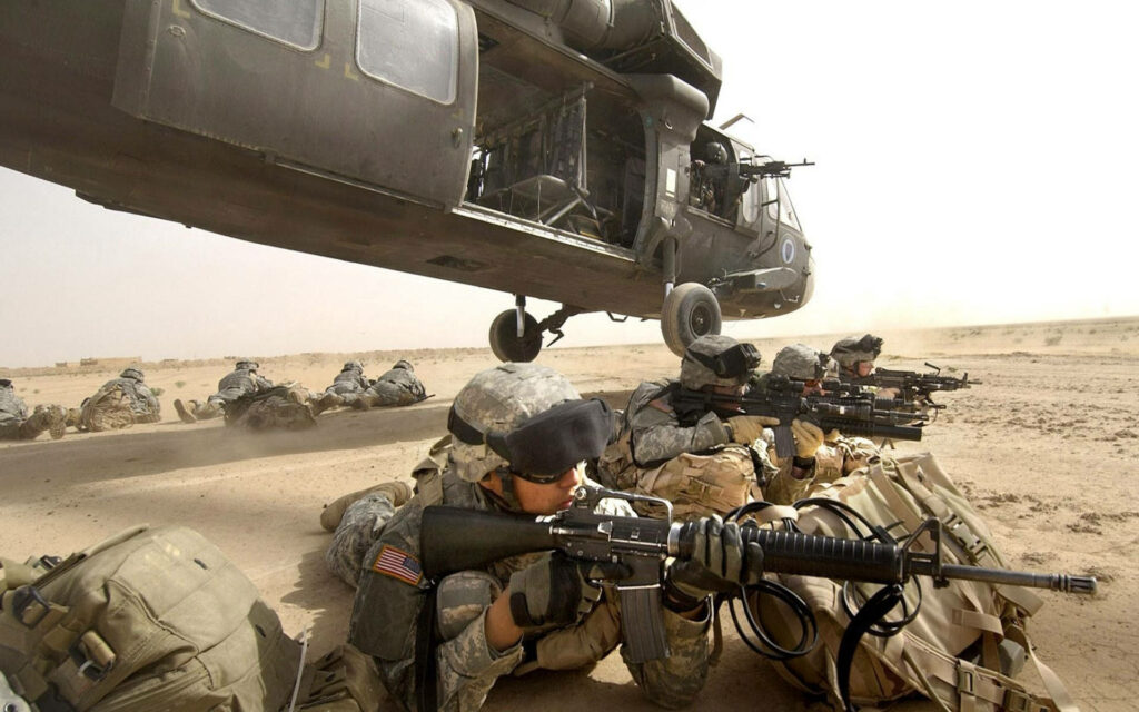 Fierce Defense: A Fearless Military Wallpaper