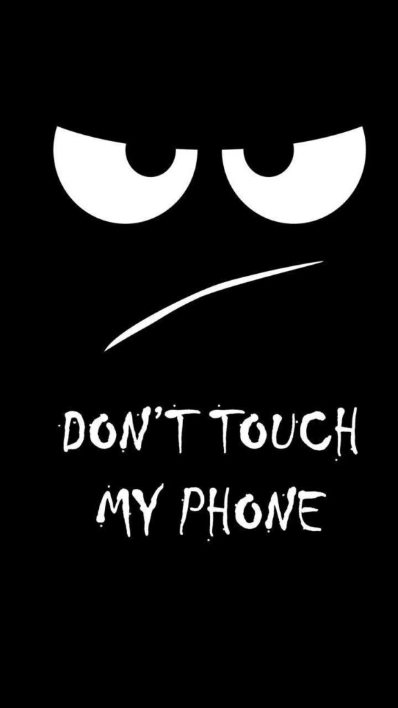 Boldly Defiant Lock Screen Background: Hands Off My Phone! Wallpaper
