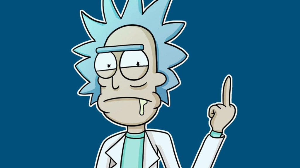 Rick and Morty: Unapologetic Defiance - A Vibrant Background Photo Wallpaper