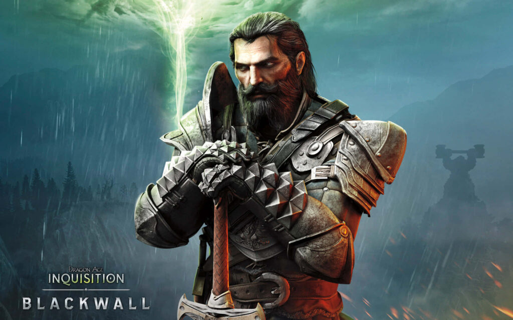 Defiant Blackwall Wallpaper: Ready for Battle in Dark Fantasy Theme