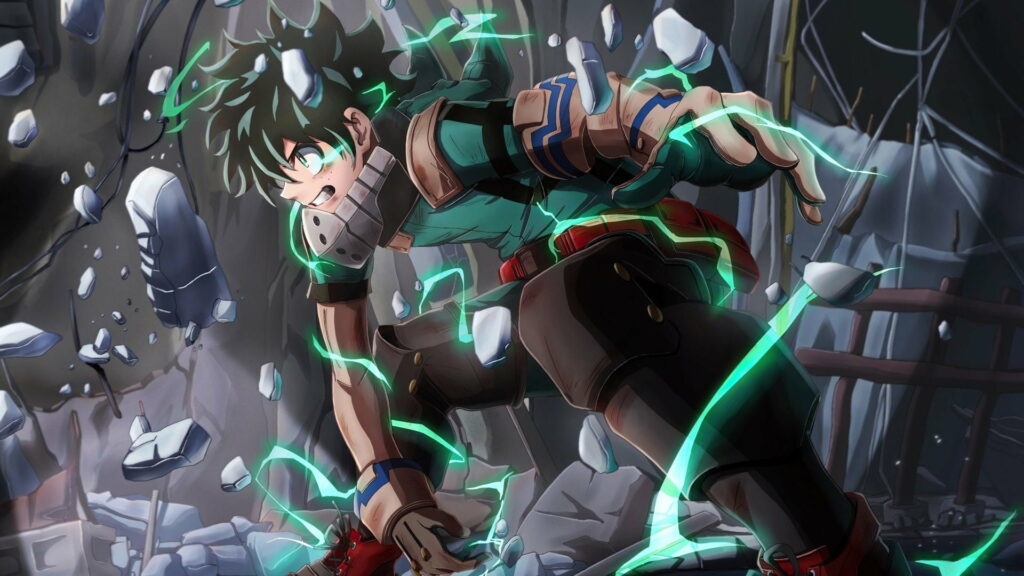 Vibrant Reflections: Deku's Aesthetic Journey through HD Wallpaper