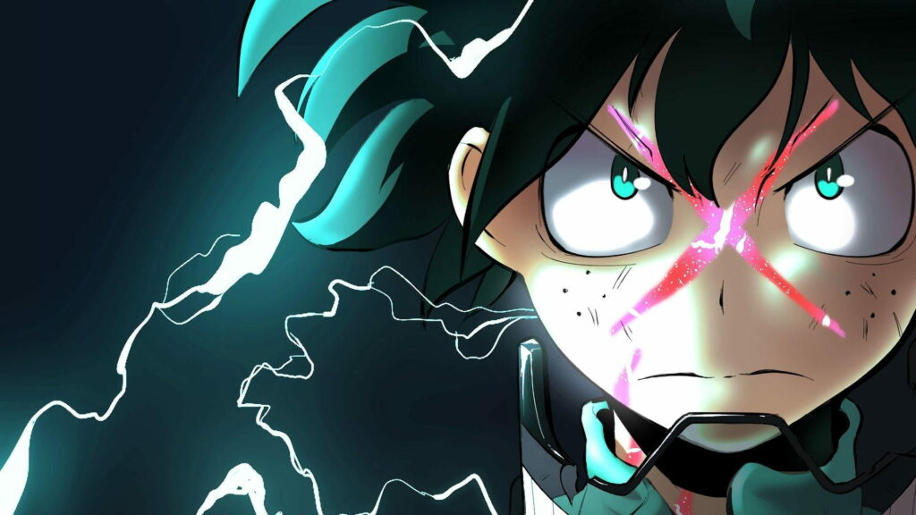 Deku in Action: A High-Definition Wallpaper from My Hero Academia