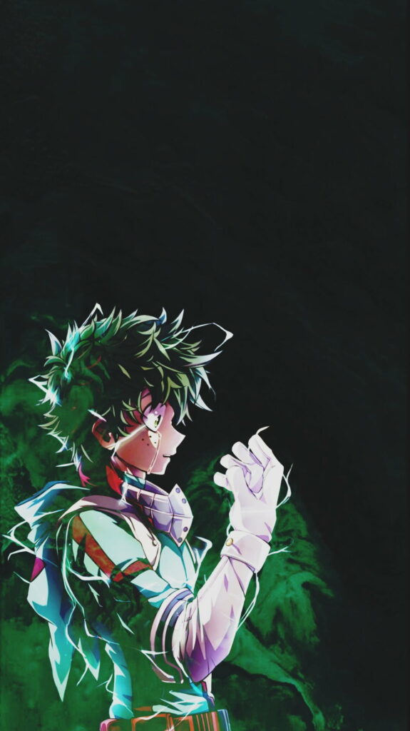 Empowered Prodigy in My Hero Academia: Deku HD Anime Phone Wallpaper