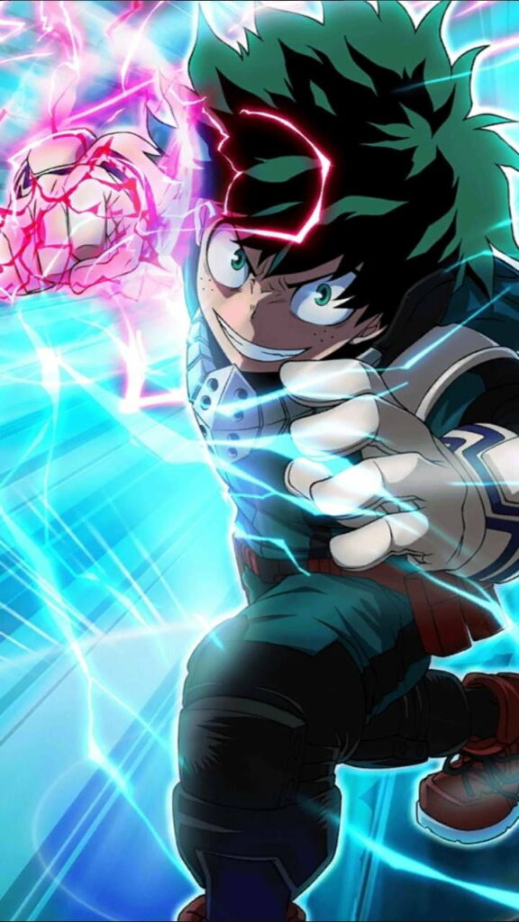 Deku's Heroic Journey: HD Phone Wallpaper from My Hero Academia