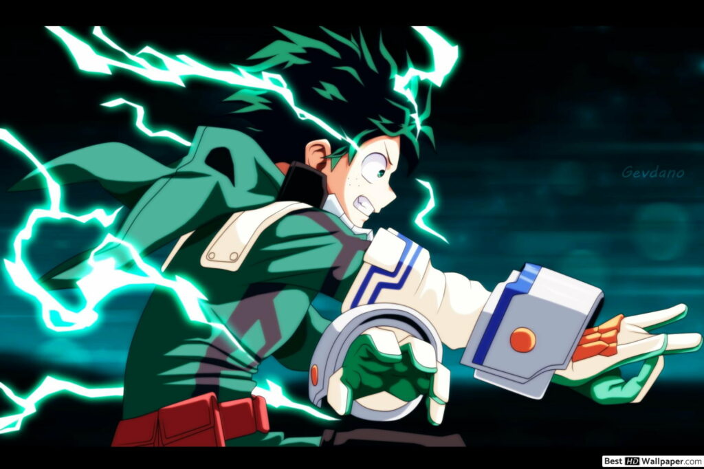 Electrifying Deku: Stunning High-Definition Wallpaper