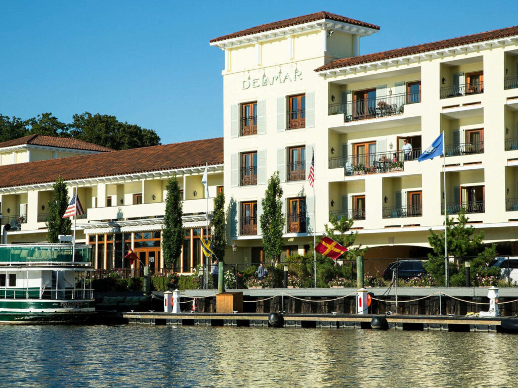 Delamar Hotel Greenwich CT Mediterranean architecture red tile roofs waterfront luxury retreat Wallpaper