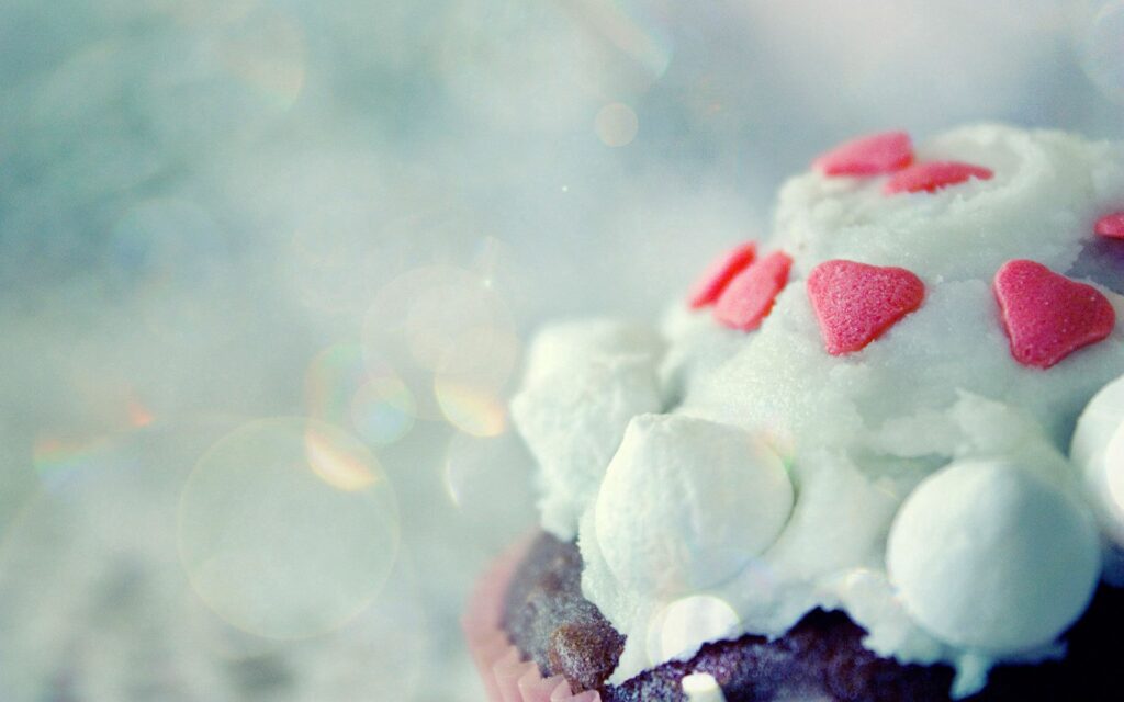 Delicious Chocolate Meringue Dessert Wallpaper with Sweet Sprinkles