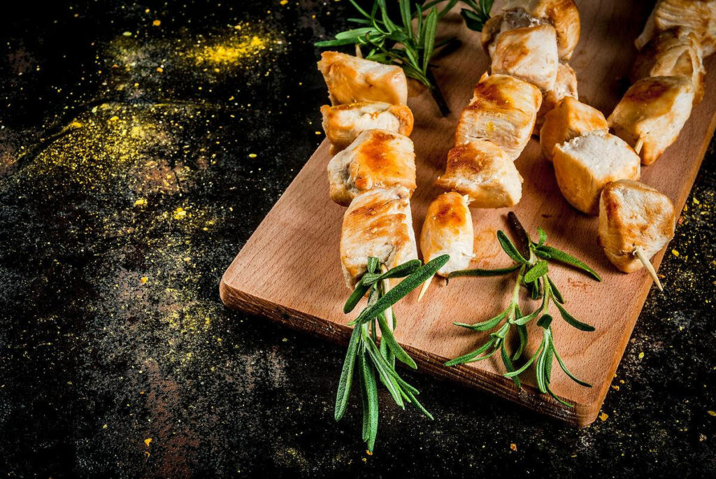 Rustic Kebabs & Rosemary Wallpaper | Mouthwatering Culinary Scene