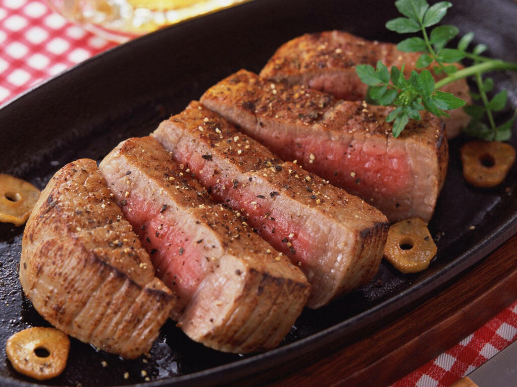 Delectable Kobe Beef Sirloin Steak Wallpaper for Culinary Enthusiasts