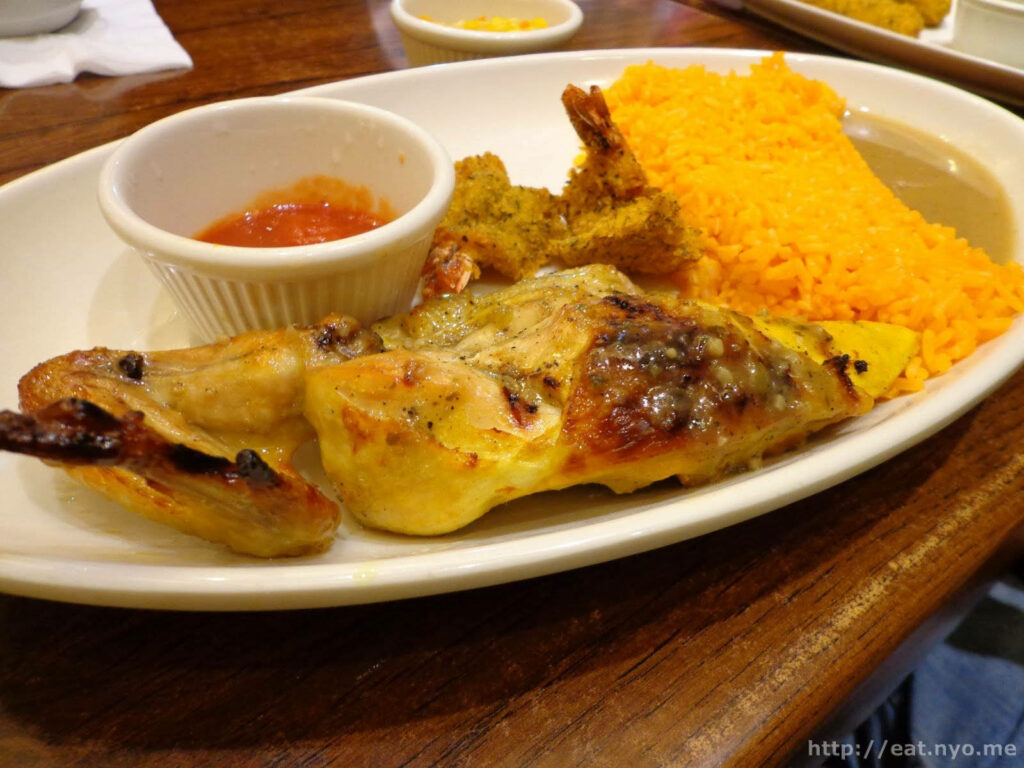 Spicy Peri-Peri Chicken with Java Rice Wallpaper Background