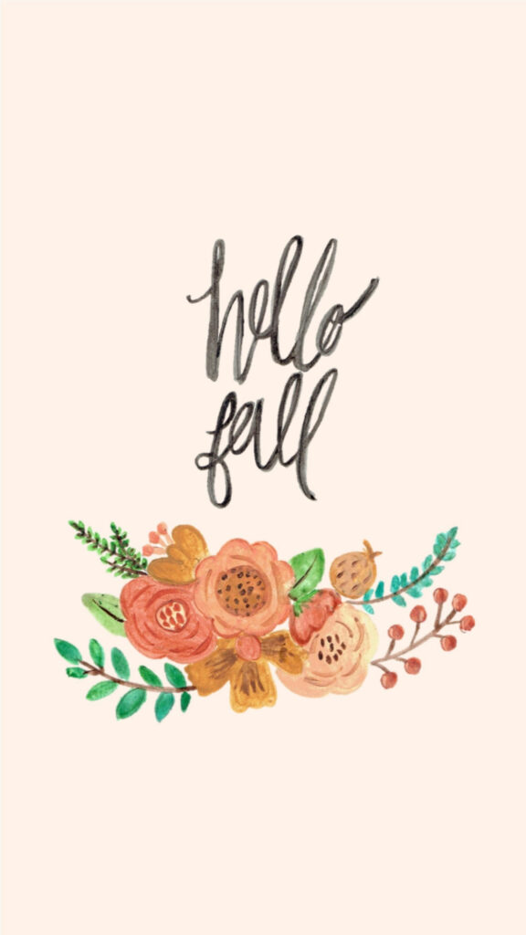 Flower Power - Dainty Hello Fall iPhone Wallpaper