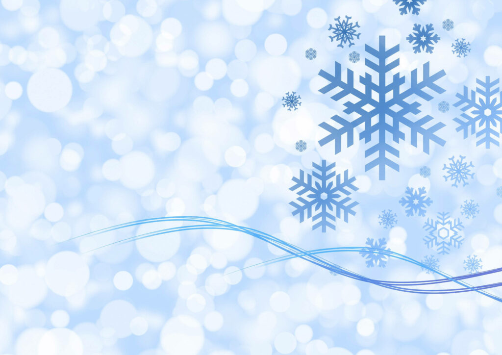 Delicate Blue Snowflake Wallpaper for a Cozy Winter Background
