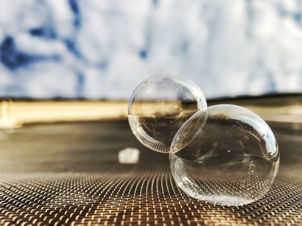 Delicate Transparent Bubbles: Ethereal Macro Wallpaper Background