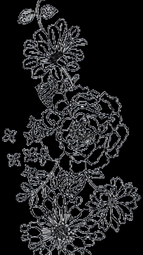 Elegant Monochrome Floral Line Art Wallpaper - Minimalist Design