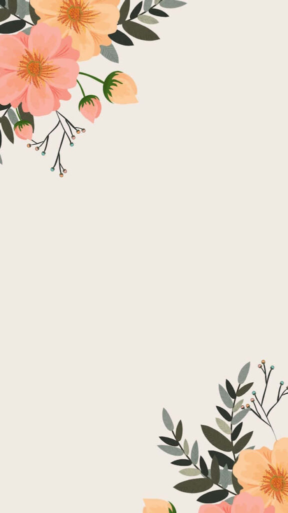 Pastel Floral Wallpaper: Modern Minimalism Meets Aesthetic Beauty