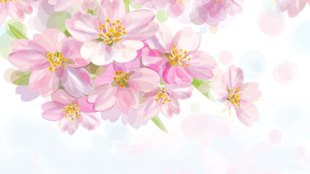 Elegant Pink Flower Wallpaper on Soft Subtle Background