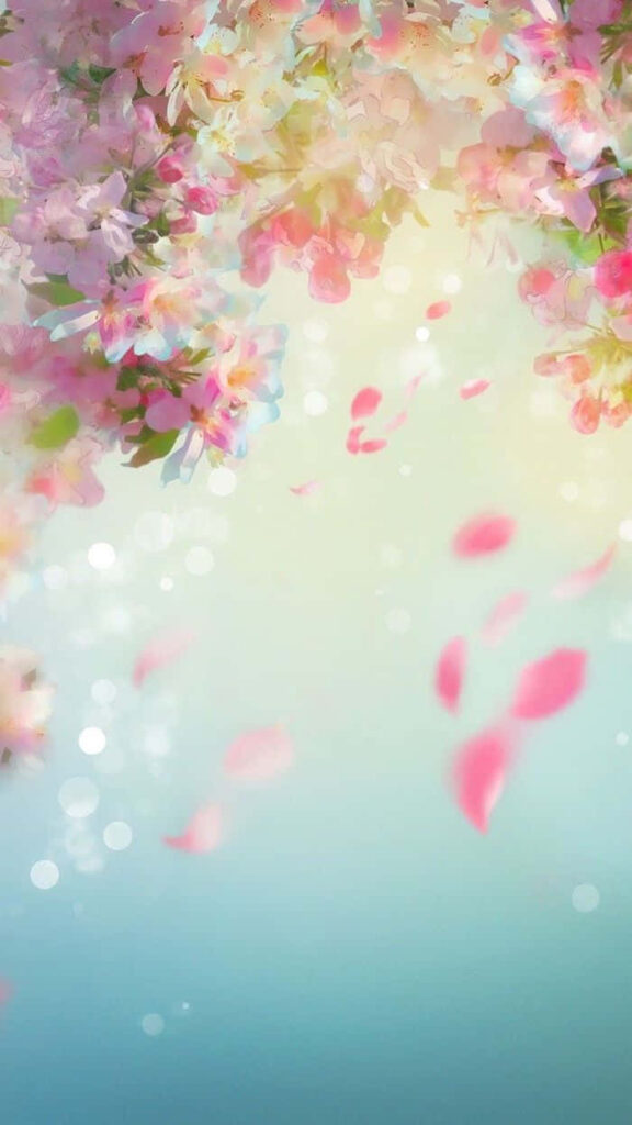 Serene Pink Flower Wallpaper: Ethereal Pastel Background