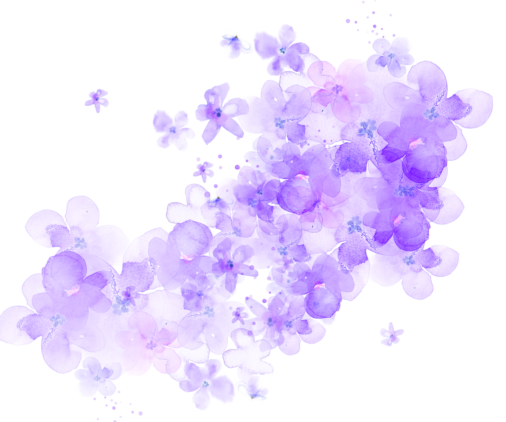Delicate Purple Flower Watercolor Wallpaper - Serene Floral Background