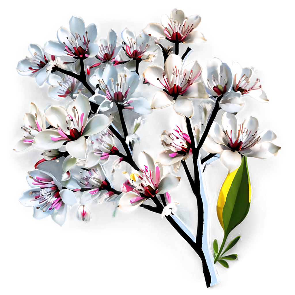 Delicate Spring Blossoms Wallpaper - White & Pink Accents Background