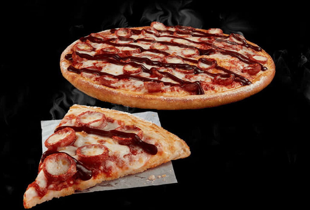 Delicious BBQ Italian Sausage Pizza Wallpaper: Cheese & Saucy Delight