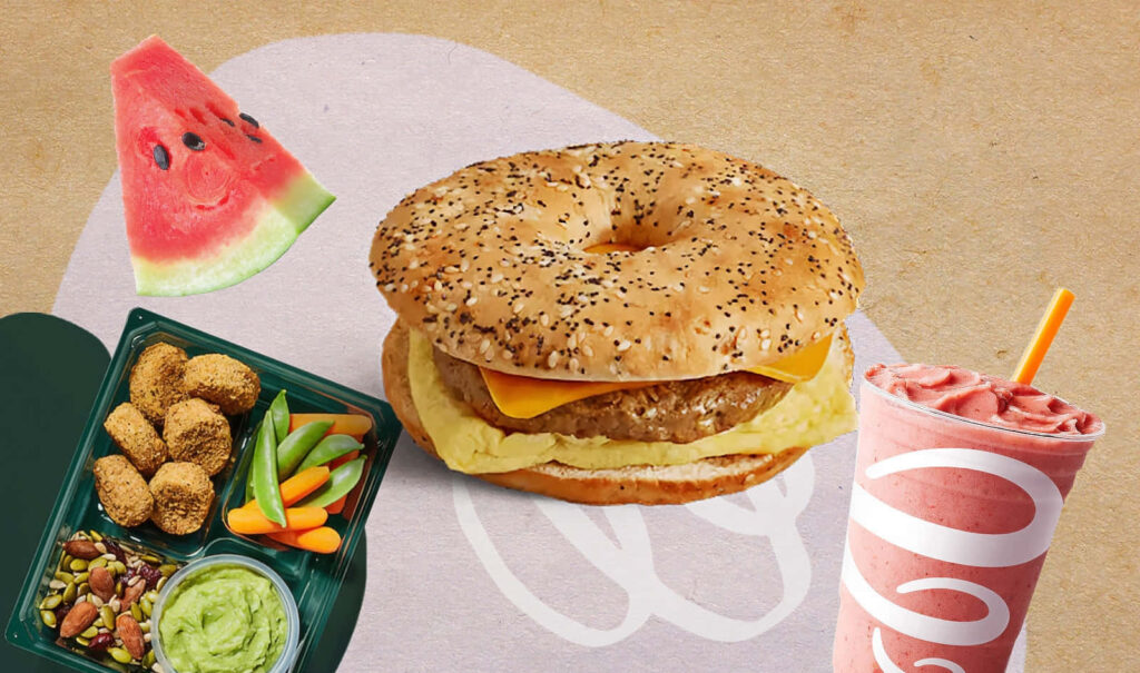 Delicious Bagel Sandwich & Fresh Snacks - Wallpaper Background