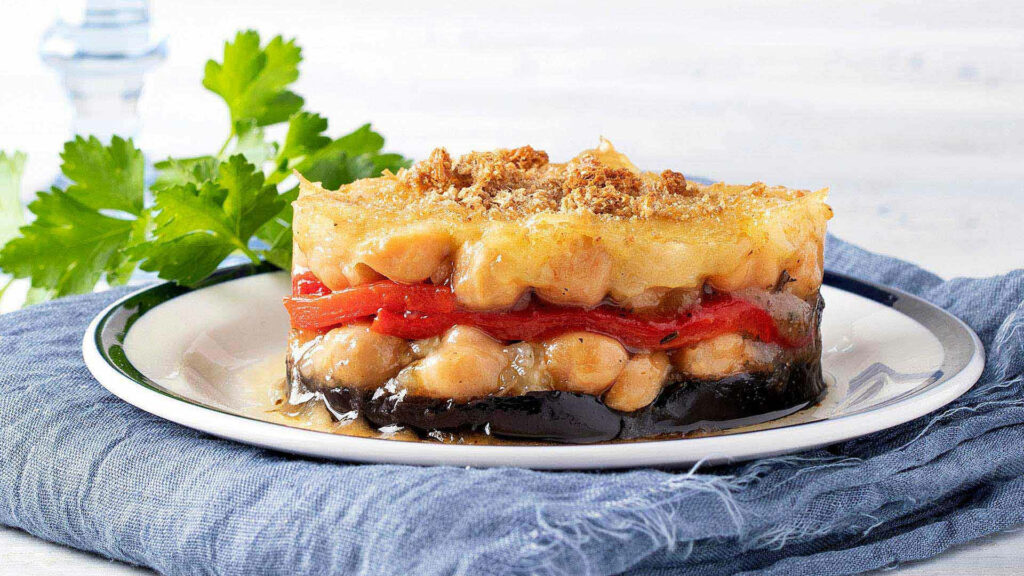 Delicious Baked Moussaka Casserole: Savory Layers & Crispy Crust Wallpaper